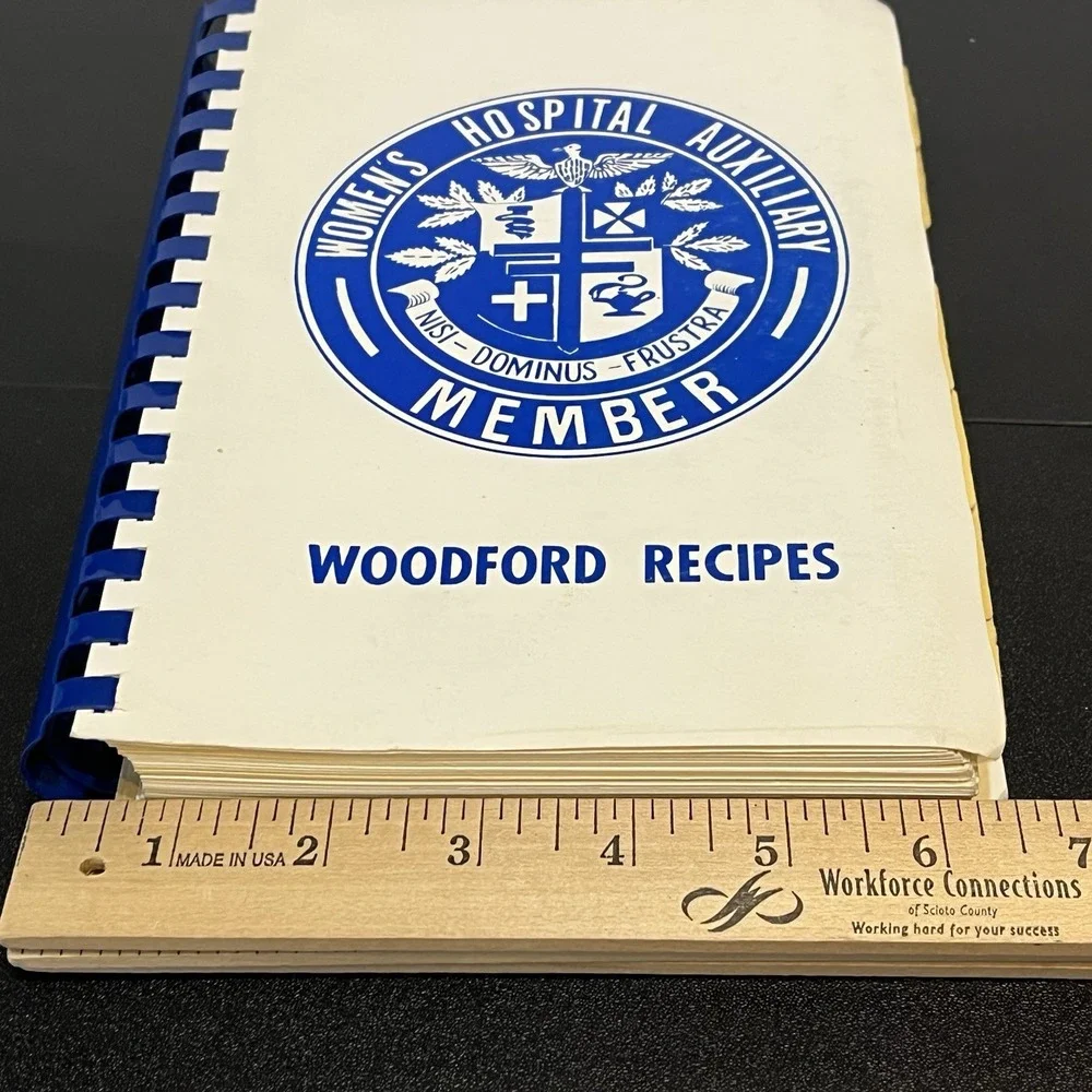 Women's Hospital Auxiliary Cookbook Recipe Book Woodford Recipes Versailles KY